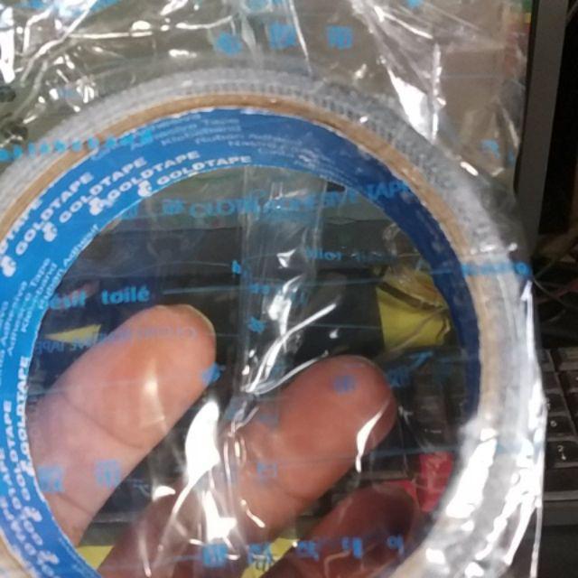 Lakban Kain Cloth Tape 1 Hitam Gold Tape