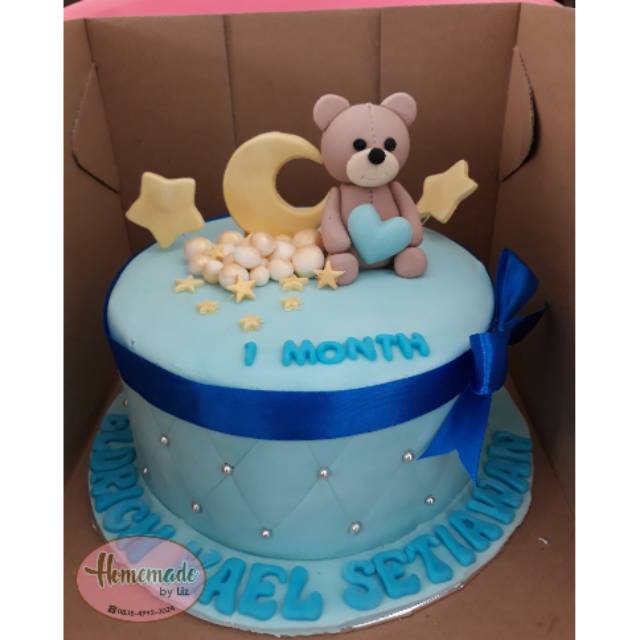 

Kue ulang Tahun / birthday cake fondant bear uk 15cm