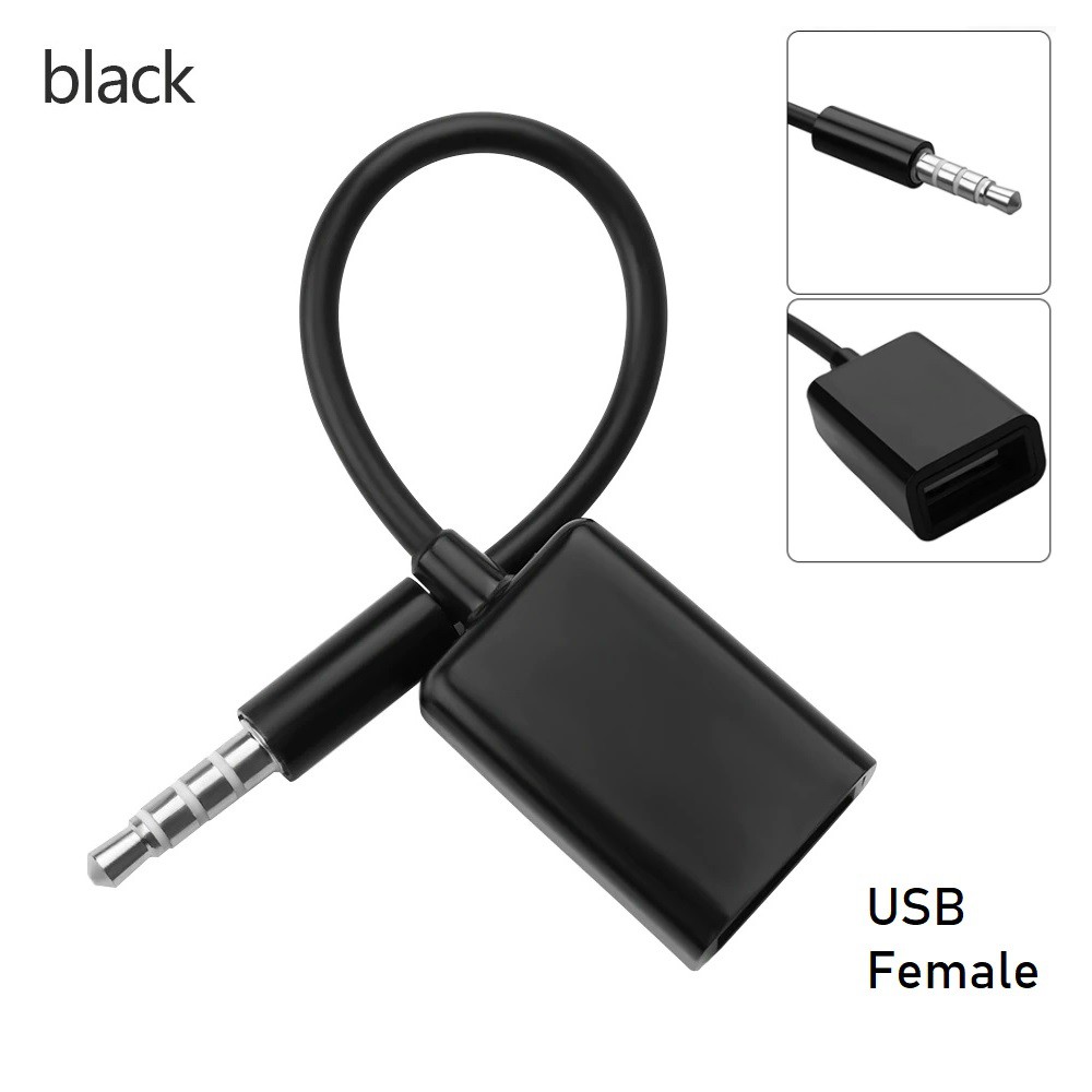 AUDIO KABEL AUX JEK 3.5mm GARIS 3 TRRS TO USB FEMALE adapter