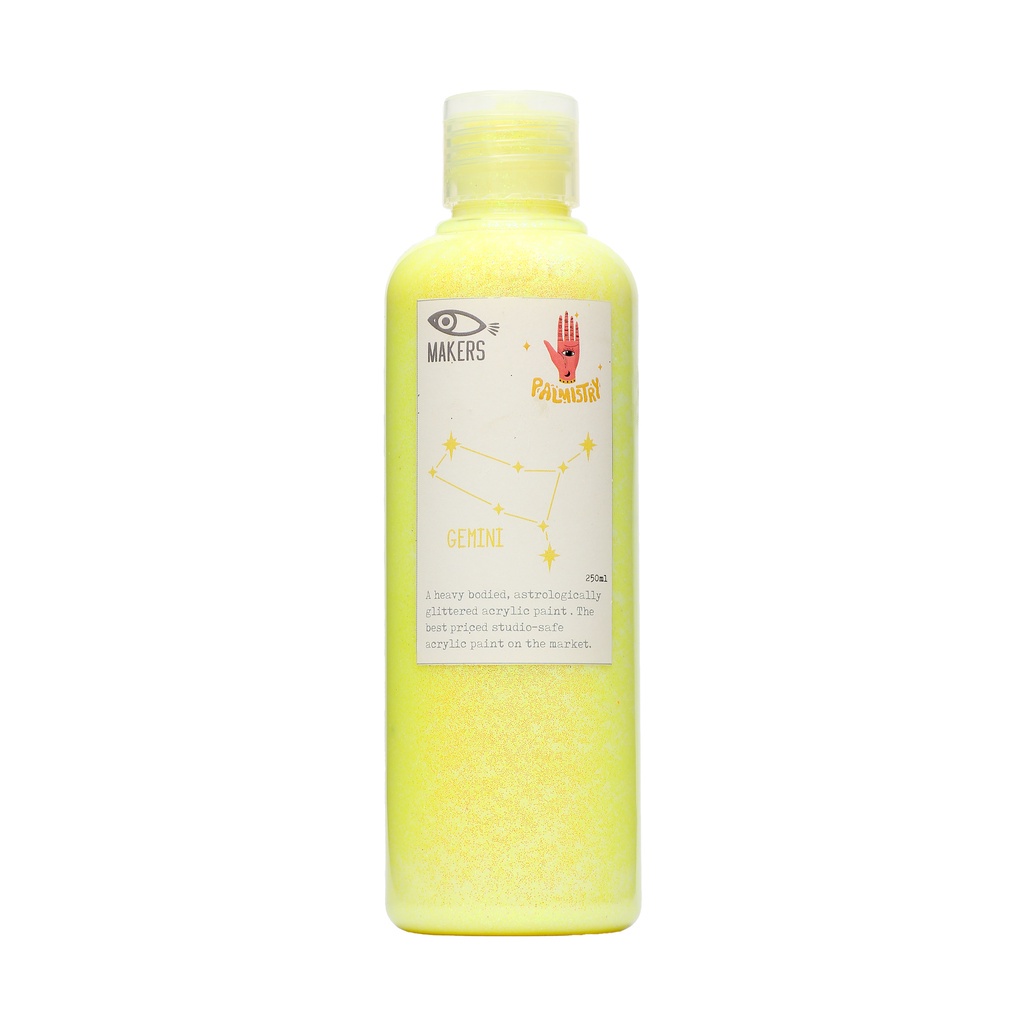 

Transparent Glitter Paint - Gemini (Yellow) 250 ml by MAKERS