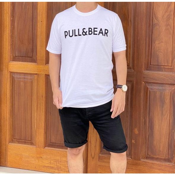 Baju Kaos pull and bear Distro pria Katun Murah Kaos Atasan pria Lengan Pendek Kaos Pull n Bear Basi