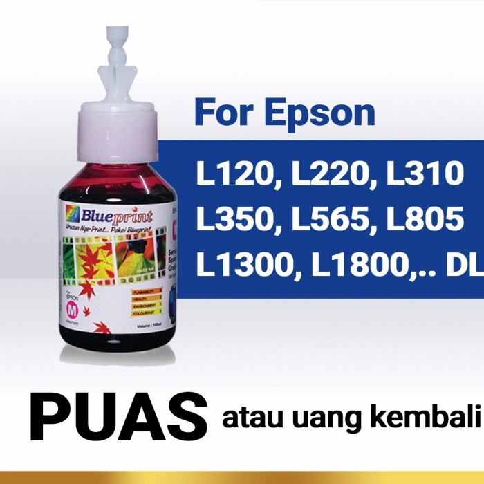 TINTA EPSON REFILL TINTA BLUEPRINT FOR PRINTER EPSON 100ML ORIGINAL - Hitam