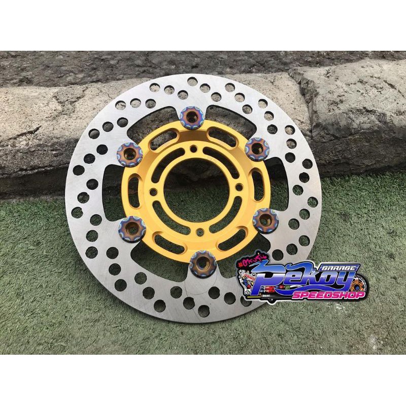 disk disc piringan cakram brembo RS gold floating titanium hitam 220mm flat datar original thailand