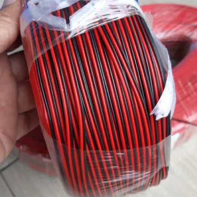 KABEL AUDIO CABLE AWG22  2JALUR MERAH HITAM TEMBAGA PUTIH