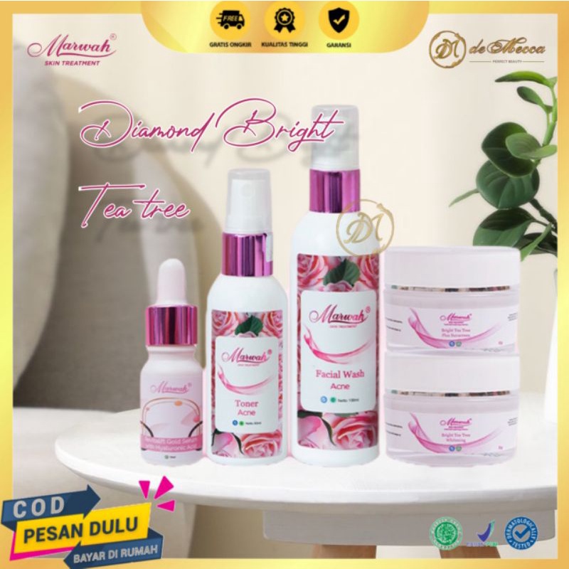 demecca - MARWAH SKINCARE PAKET BRIGHT TEA TREE [ KULIT NORMAL TO KOMBINASI ]