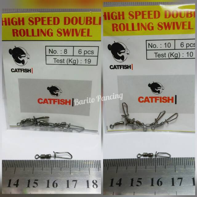 Catfish High Speed Double Rolling Swivel Fishing Snap-1