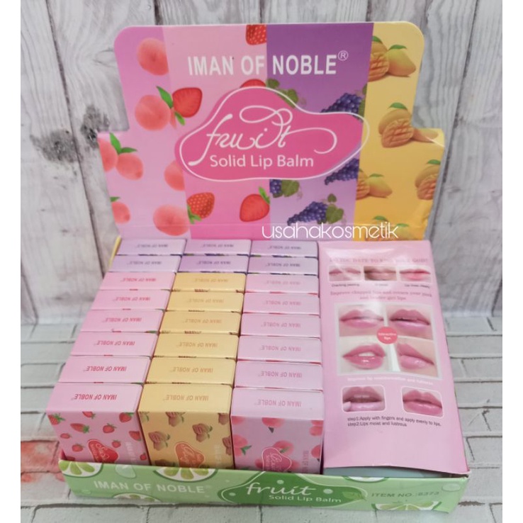 [ECER] SOLID LIP BALM FRUIT 3WARNA NO: 8373