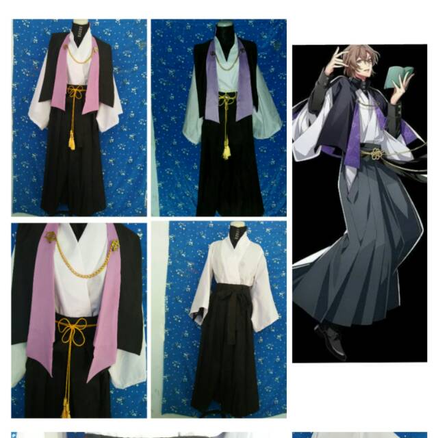 Yumeno gentaro Hypnosis mic cosplay costume/sibuya division/kostum cowok/hakama kimono cosplay f men