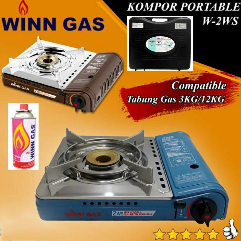 Jual Winn Gas W Ws Kompor Anti Meledak Kompor Gas Portable Dual Gas Safety Shopee Indonesia