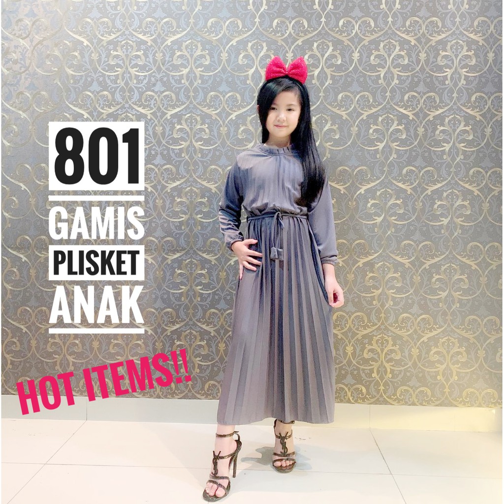 GAMIS PLISKET ANAK 801 MAXY DRESS PLISKET PRISKET PLEATED DRESS PLISKET MAYUNG FLOWY REMPEL