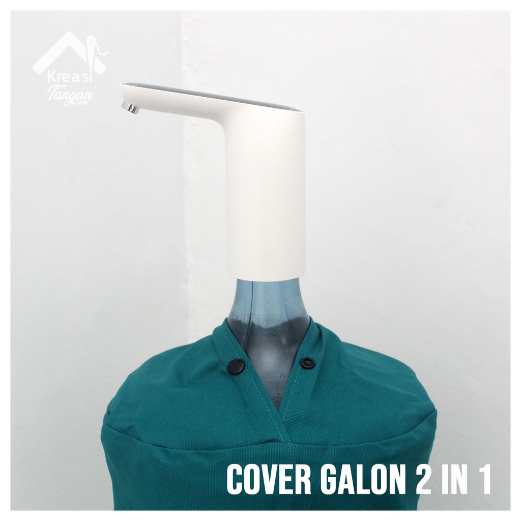 PAKET LEBIH MURAH - Cover Galon &amp; Cover Kulkas Warna Tosca (Paket Polos-03)