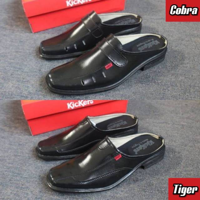 Best Product - Sepatu Pantofel Hitam Coklat Pria Tanpa Tali Pendek Kulit Swedian Formal Kerja Kantor