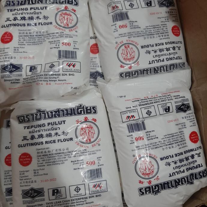 

Cuci Gudang Awal Tahun tepung ketan Thailand pulut 500g / tepung pulut Thailand Erawan Big Sale