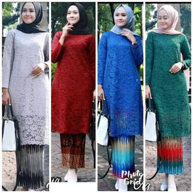 (DIJAMIN REALPICT) Tunik Brukat Corneli Gliter  ! TUNIK PREMIUM LACE FARAH ANDIRA AMELIA LUCIA!!!