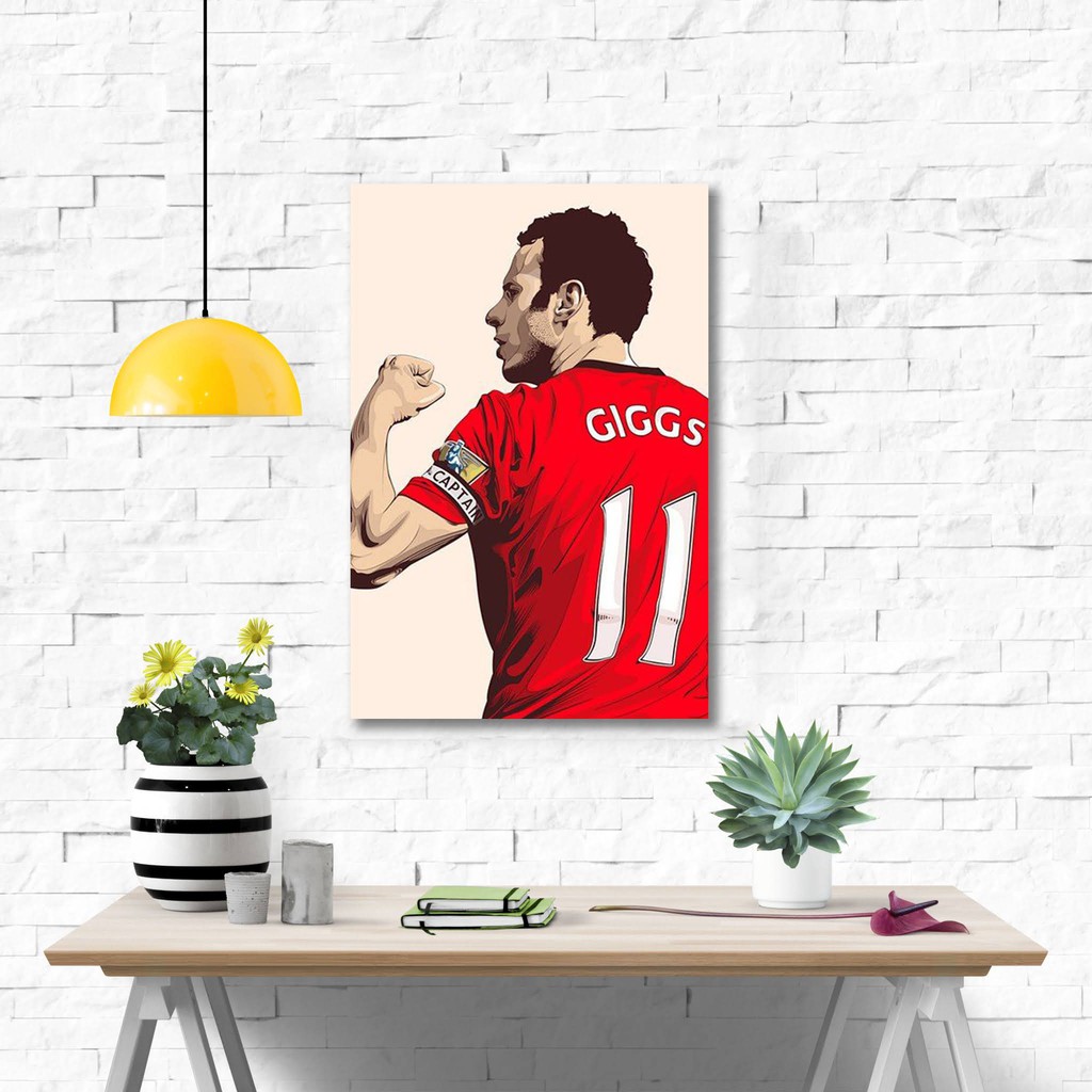 Poster kayu pajangan kamar - Ryan Giggs