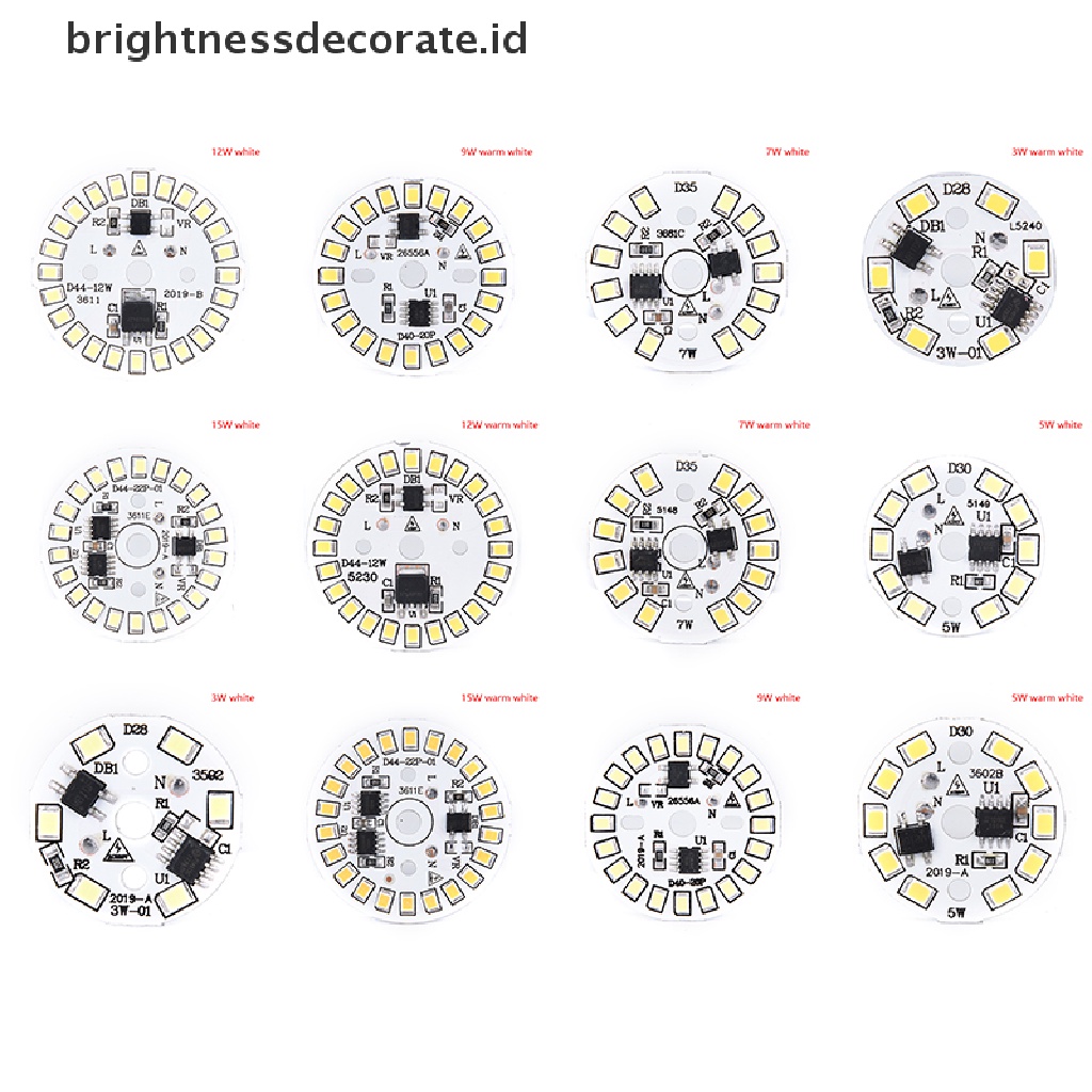 (Birth) Plat Modul Lampu Bohlam Led Smd Bentuk Bulat