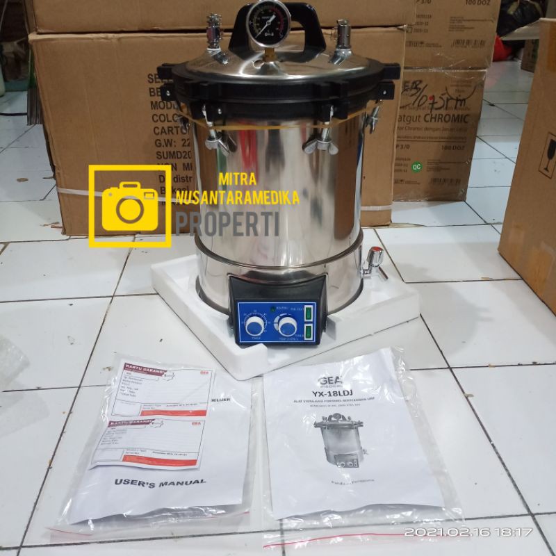 Autoclave Gea 18 Liter Dengan Timer