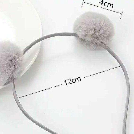 Z2 Bando Pompom Bulu Import | Bando Pom2 Anak &amp; Dewasa | Hiasan Aksesoris Rambut Jilbab Hijab Bulu2