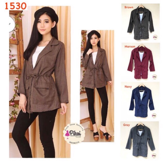 Blazer wanita murah / blazer inner cantik / blazer polos murah / blazer kantor wanita katun / 1530