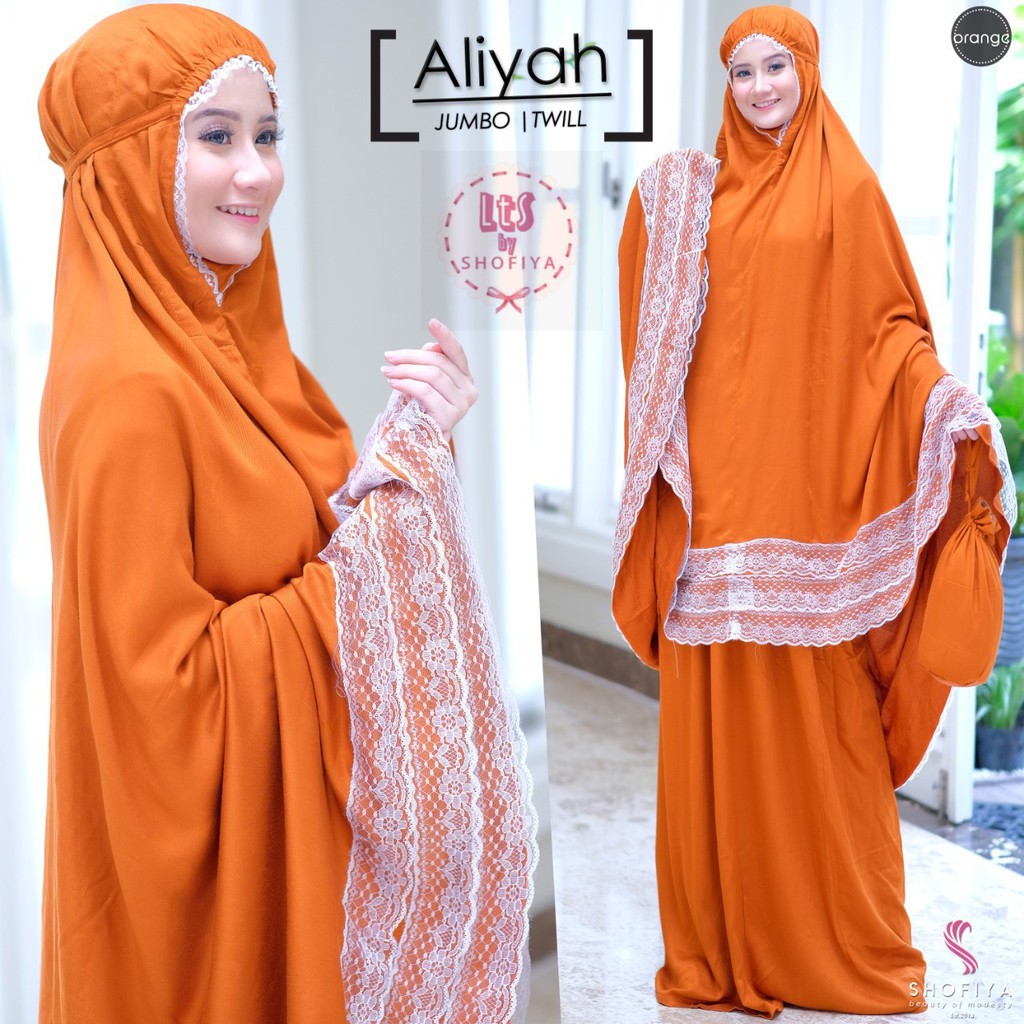 (COD) ALIYAH MUKENA Muslimah Syari Wanita Perempuan Cewek Renda Sholat Dewasa Cantik ORI by Shofiya