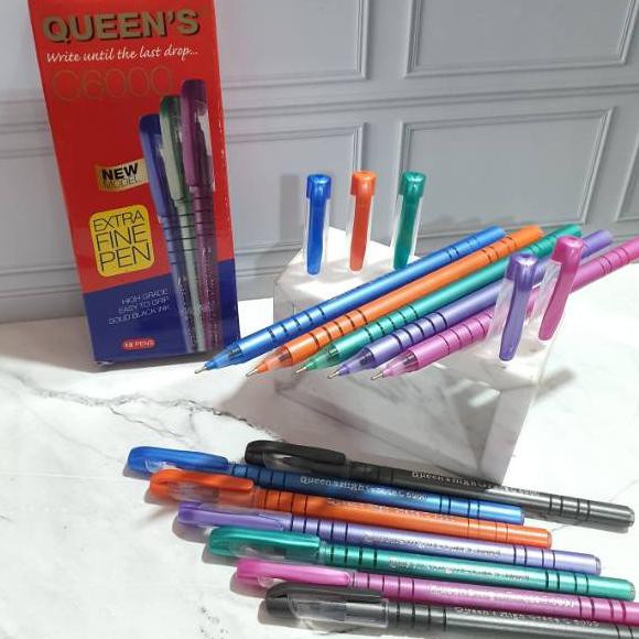 

Ready LCZ Pen Faster Queen's c6000 (1box=12pc)/faster/queen/c6000/bolpen faster 8O Buruan Beli￣