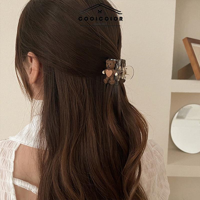 COD✨Jepit Rambut Bentuk Kartun Beruang Bahan Metal Untuk Wanita Aksesoris Retro Fashion Murah Import Ready Stock