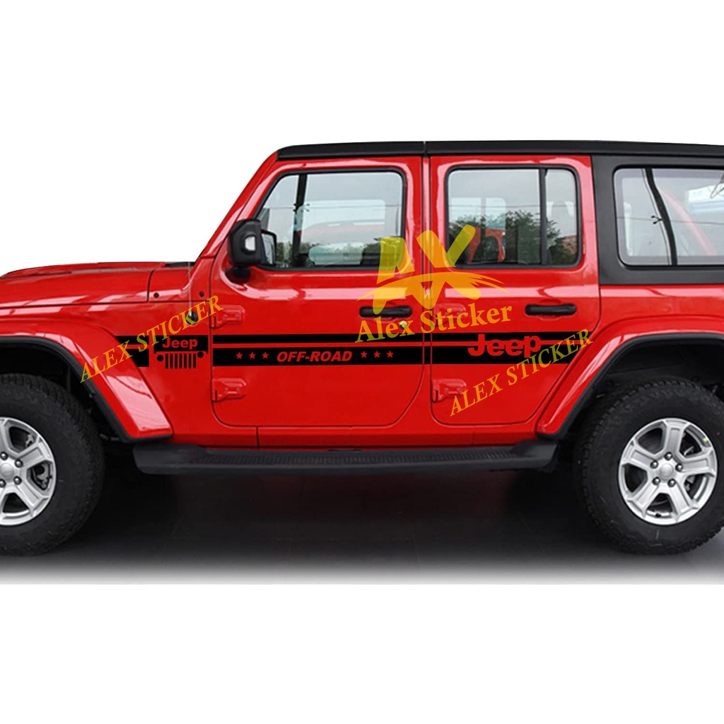 STIKER CUTING STICKER MOBIL JEEP SUZUKI JIMNY KATANA RUBICON WENGLER