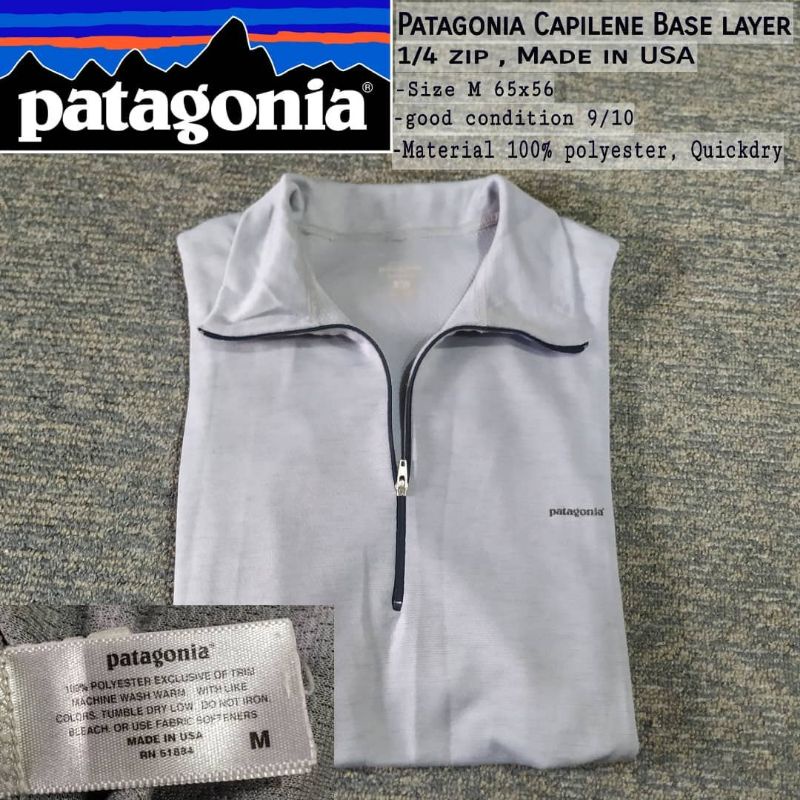 patagonia original kaos baselayer capilene long sleeve base layer gunung quickdry quick dry usa