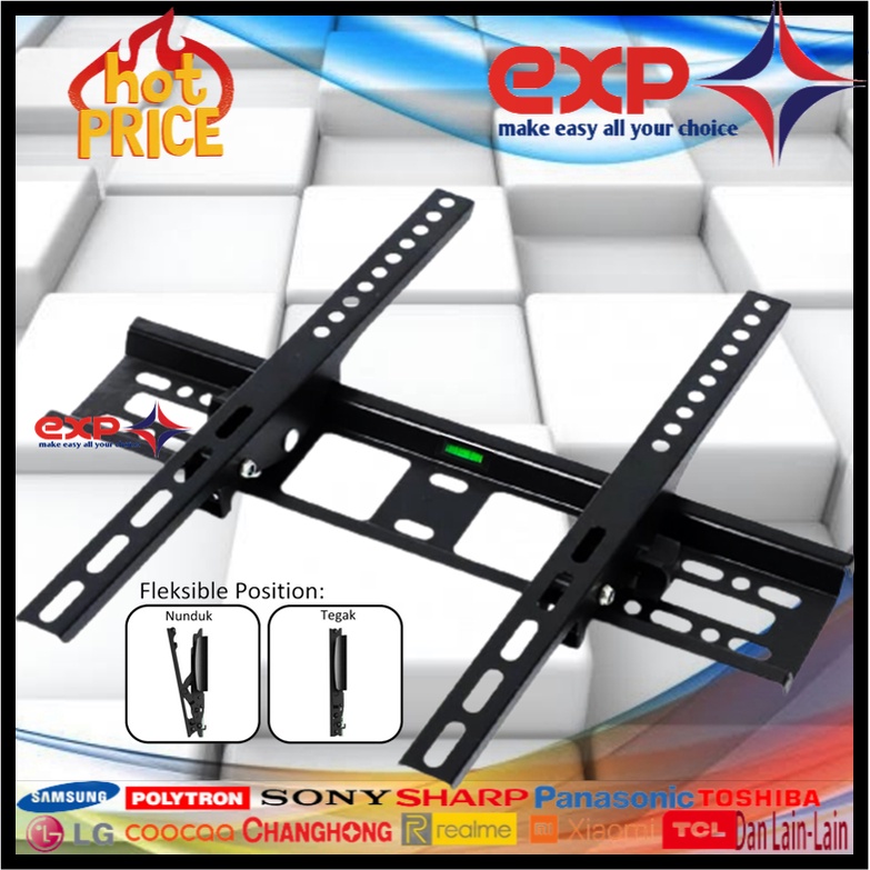 Garansi cocok!!! Bracket TV universal 42&quot; s/d 55&quot; Waterpas adjustable position-10