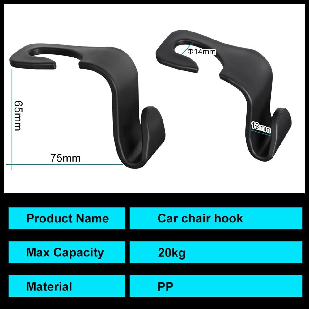1pc Universal Car Seat Back Hooks Car Interior Accessories
