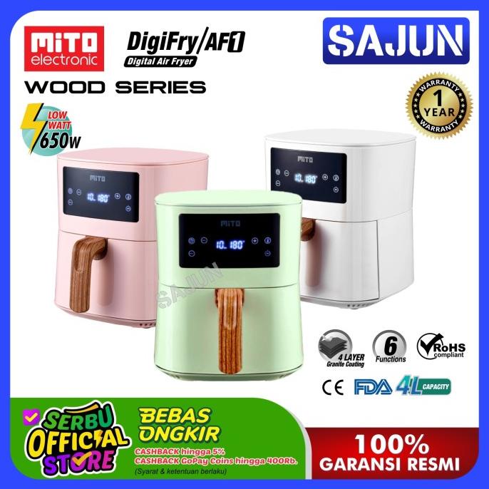 NEW Mito Air Fryer Digital 4 Liter AF1 Wood Handle Deep Fryer Mito stok melimpah
