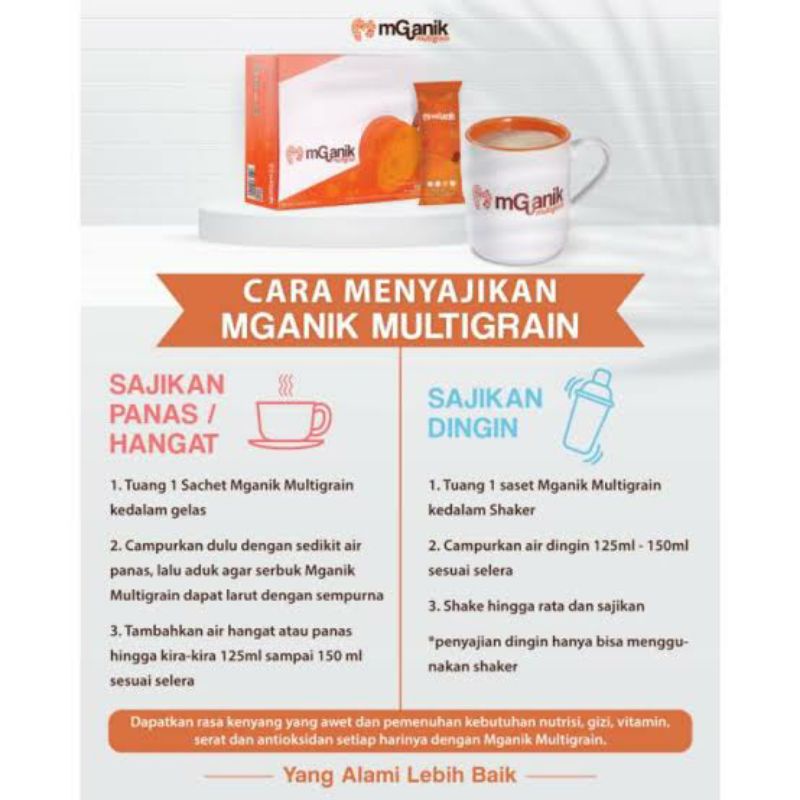 Mganik Multigrain 500 Gram 20 Sachet M ganik M-Ganik Minuman Sereal Multigrain Gula Darah Diabetes