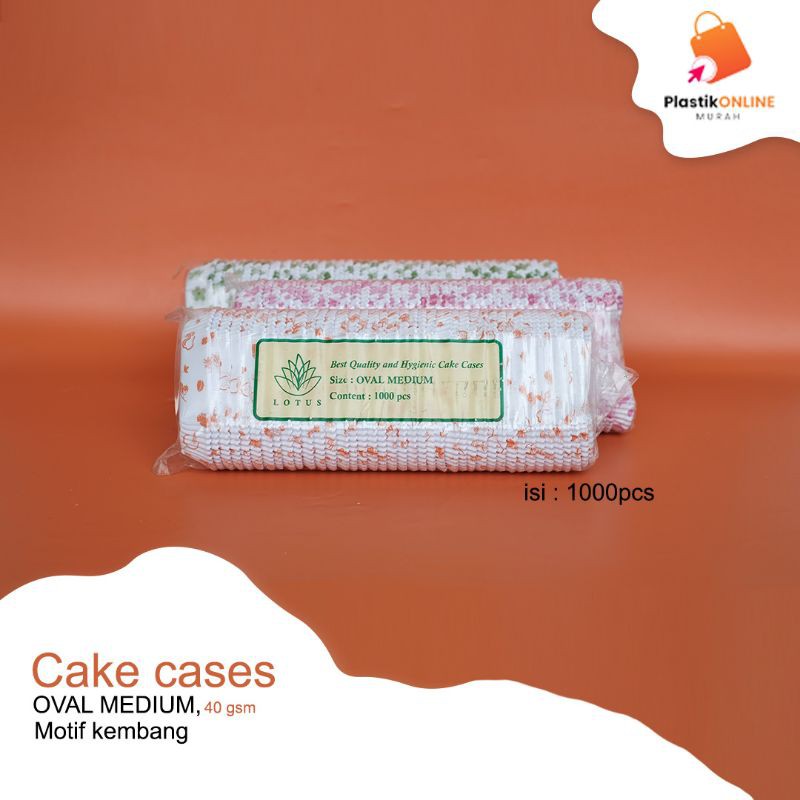 

Cake cases Lotus Oval medium motif kembang | Cup cake | Baking