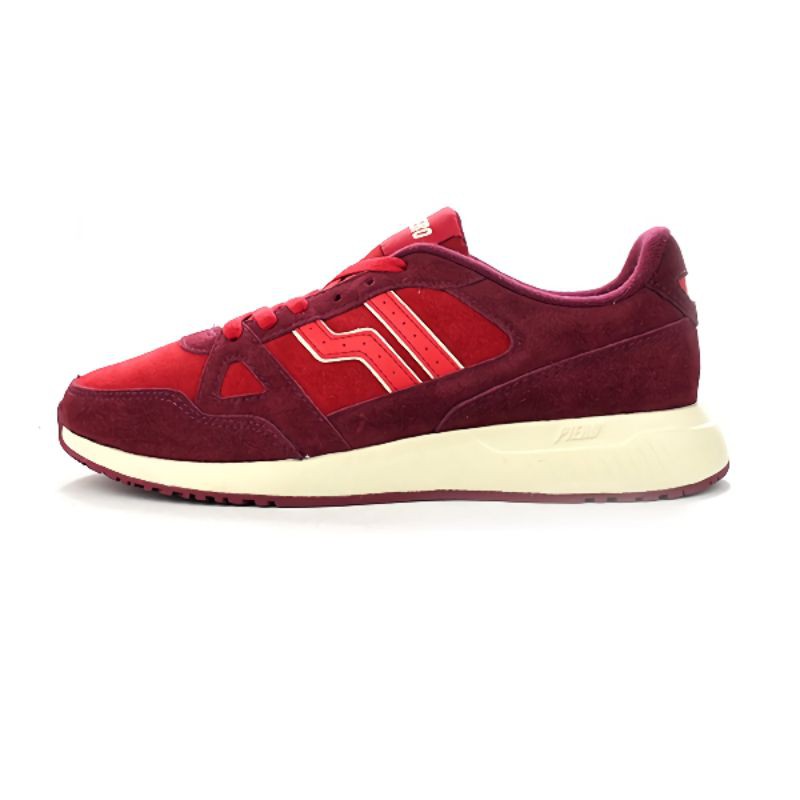 SEPATU SNEAKERS PIERO RUSHER LUX BURGUNDY OFF WHITE
