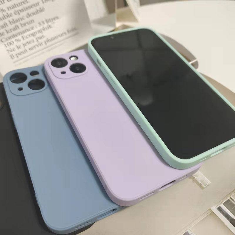 Soft Case Bahan Silikon Untuk iPhone 13 12 11 Pro MAX Mini X XS MAX XR SE 2020 2022 6 6S 7 8 Plus