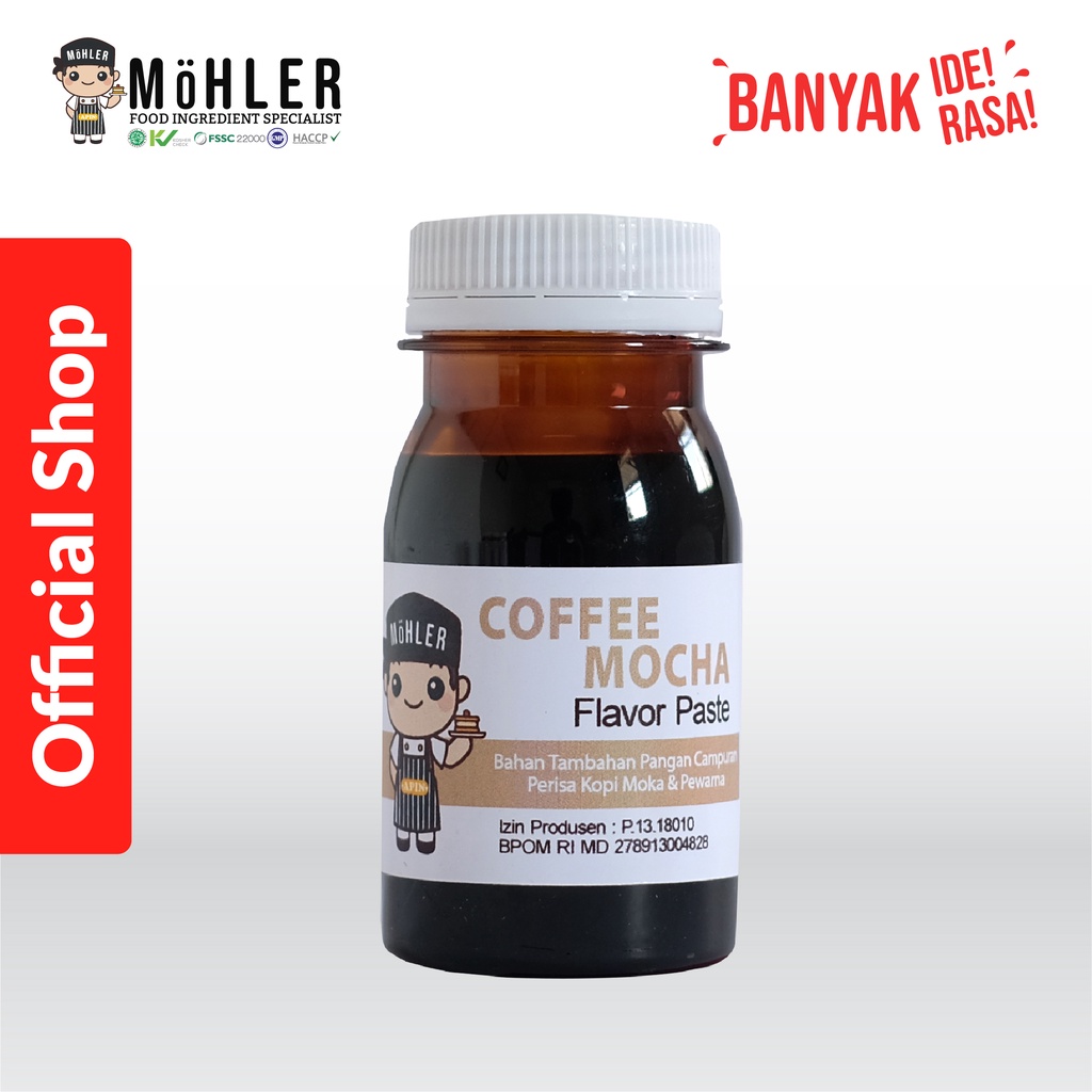 MOHLER Pasta perisa pewarna KOPI MOKA / COFFEE MOCHA (KLIK KOMBO HEMAT UNTUK BELI 1 GRATIS 1)