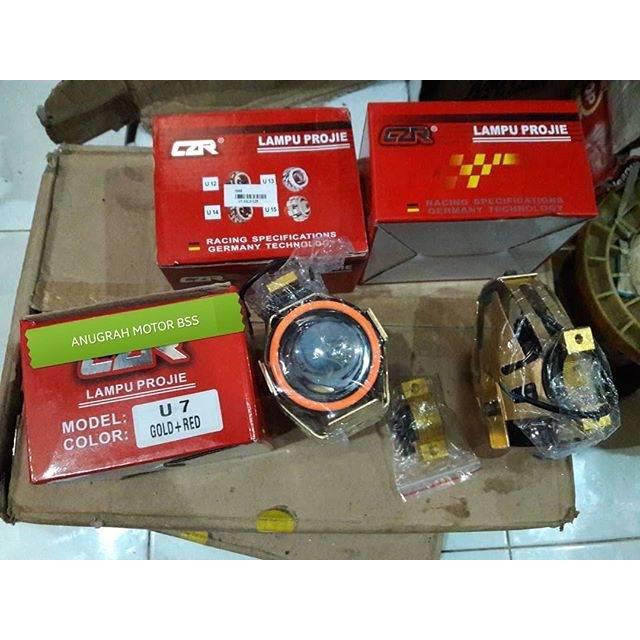 Lampu Tembak Projie U7 merk CZR warna emas