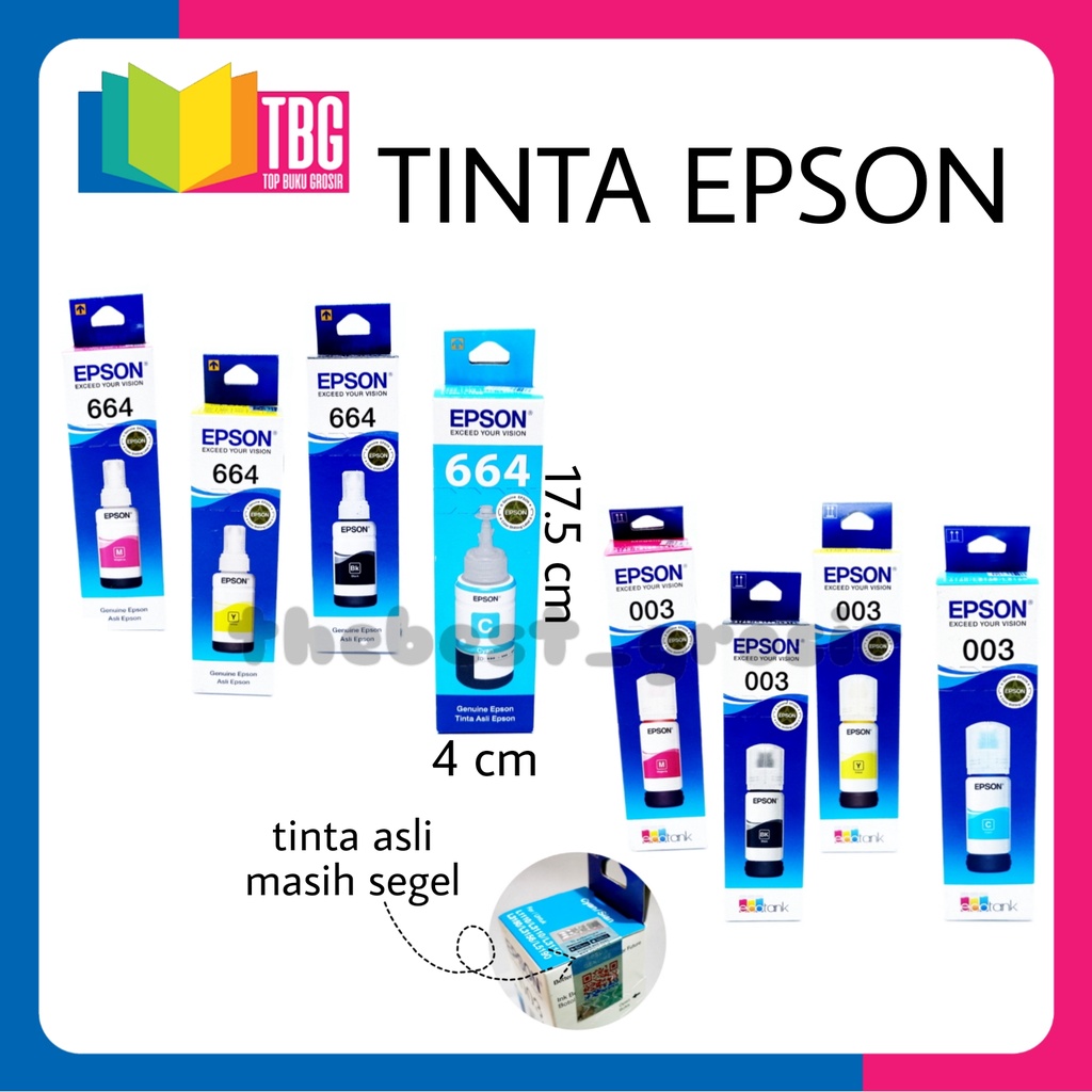 1 PCS TINTA EPSON / REFILL PRINTER EPSON / TINTA PRINTER EPSON