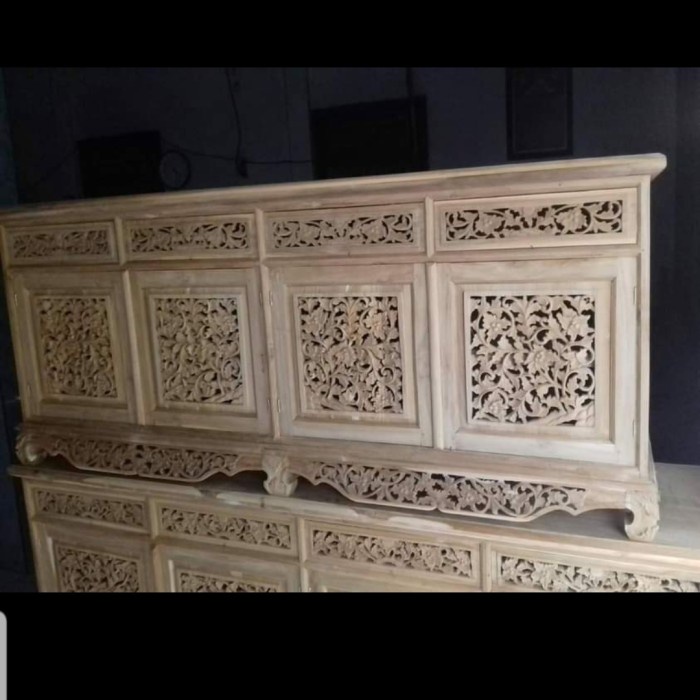 BUFFET TV JATI UKIR KRAWANG PALEMBANG