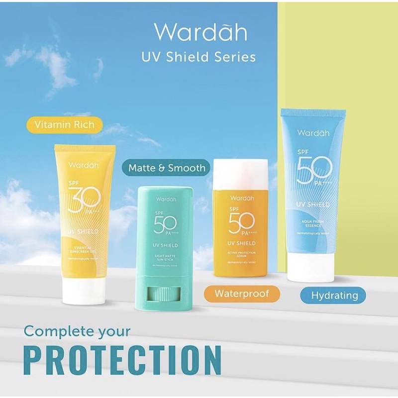 WARDAH UV Shield Aqua Fresh Essence | Active Protection Serum | Light Matte Sun Stick | SPF 30 50 PA