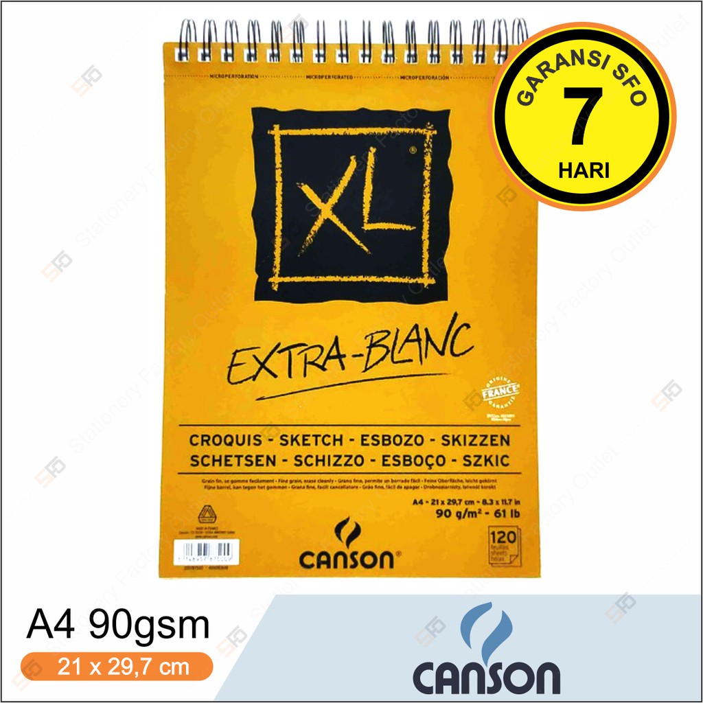 

Canson XL Extra-Blanc A4 90g - 120 sheets