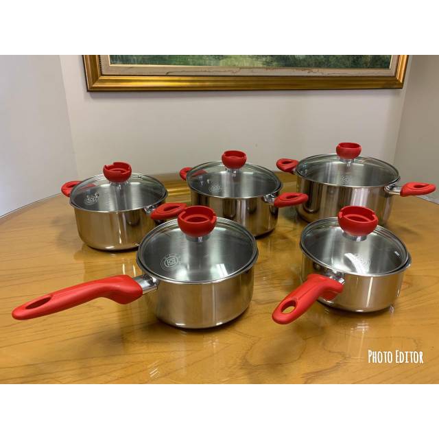 Supra Cookware Set 10 pcs - Merah