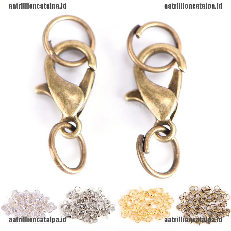 20pcs / Set Kait Lobster Bahan Alloy Untuk Membuat Perhiasan Kalung DIY