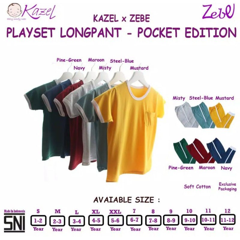 Kazel piyama Playset longpant Pocket Edition part 2/ Zebe Playset Longpant