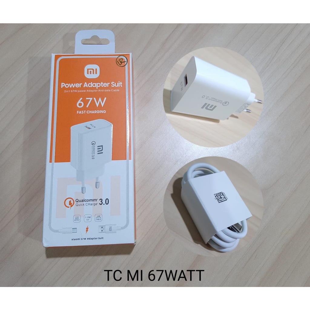 CHARGE XIAOMI 67W CHAS MI 67 WATT TC FAST CHARGING MICROUSB TYPE C