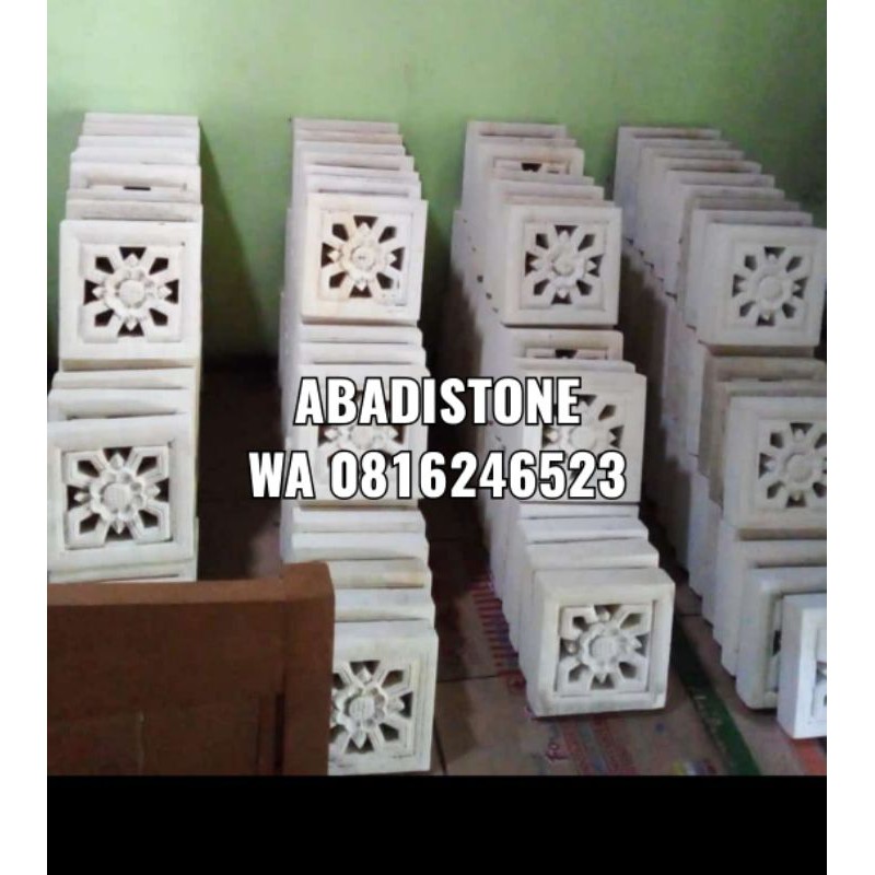 roster batu ukir lubang angin batu alam asli