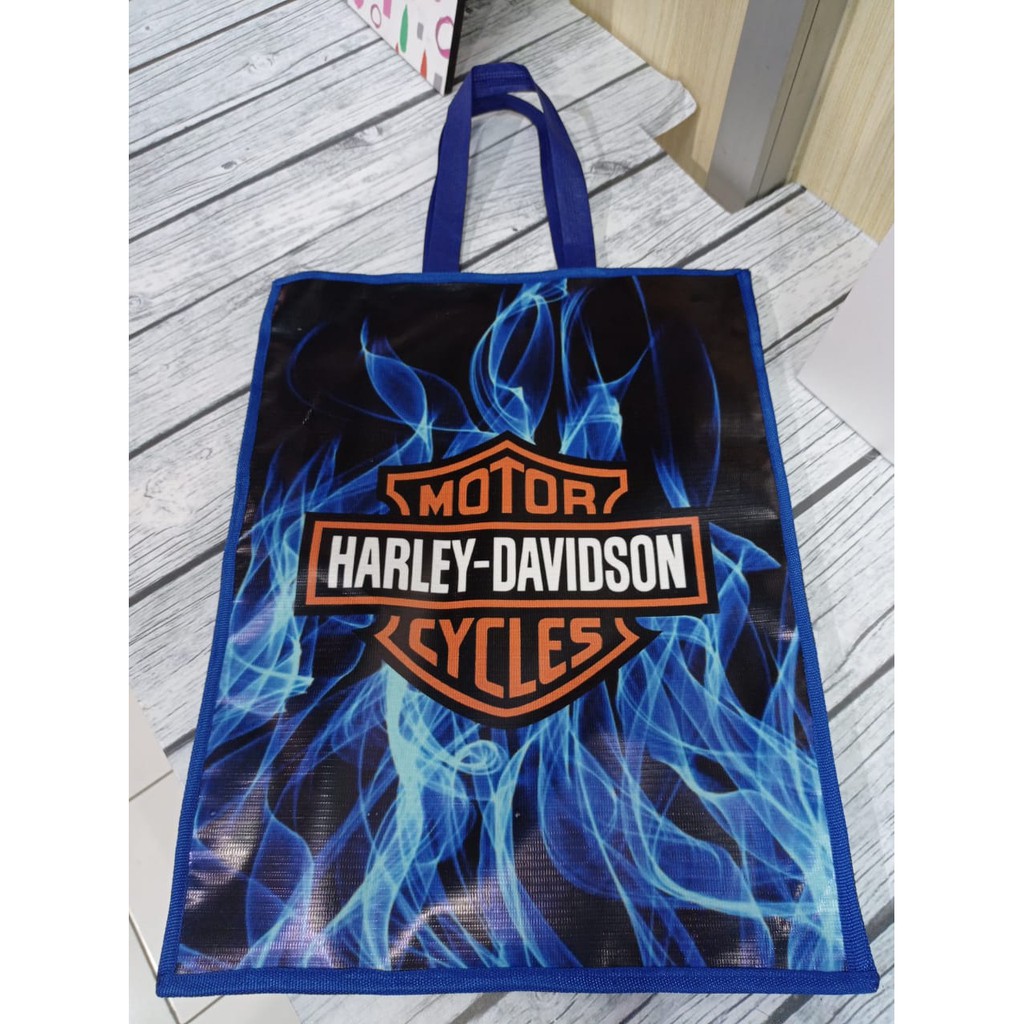 Tas Belanja / Tas Shoping Bag / Tas Harley Davidson Biru Full Design