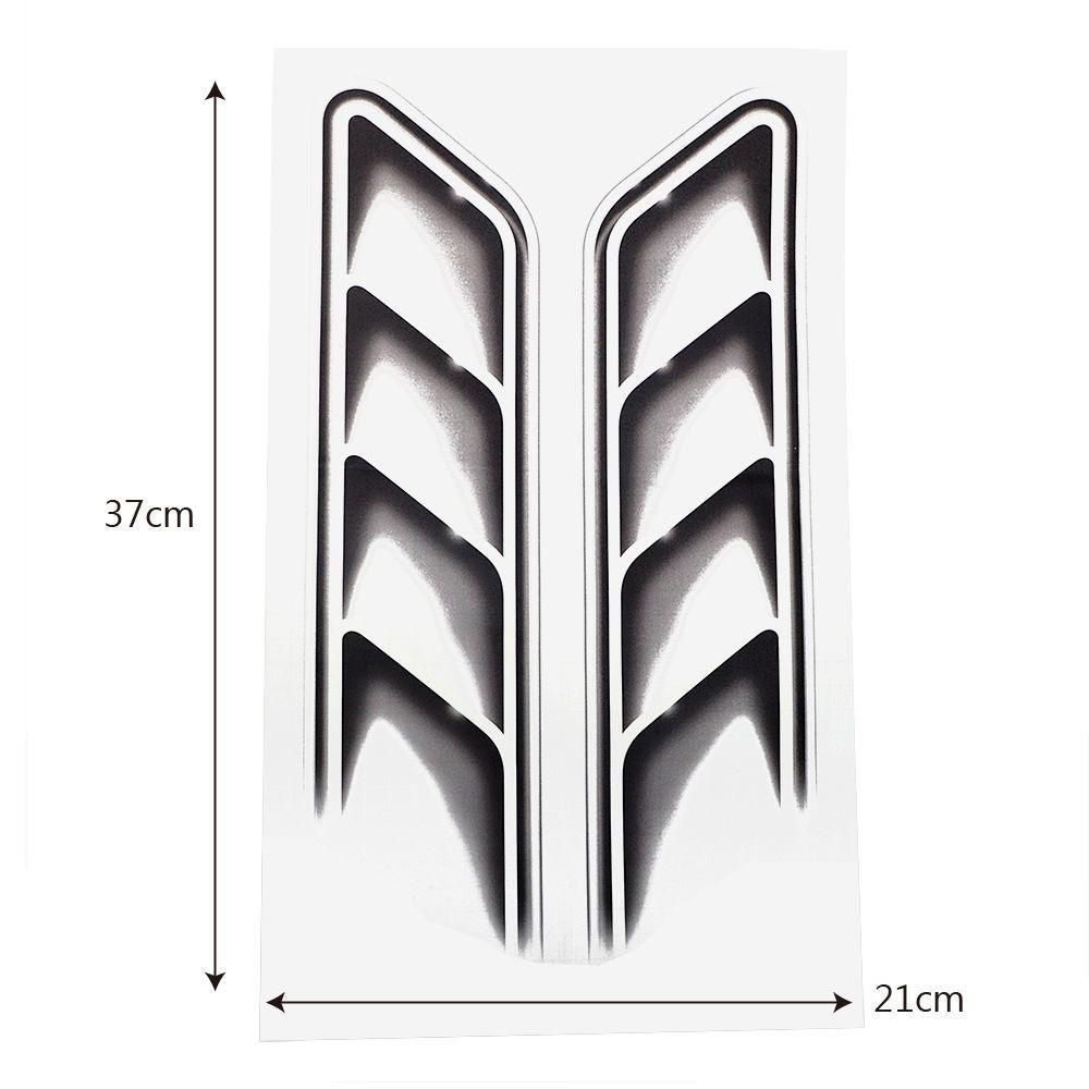 Suyou Stiker Motif Hiu 3D Warna Hitam Tahan Air Untuk Dekorasi Fender Mobil