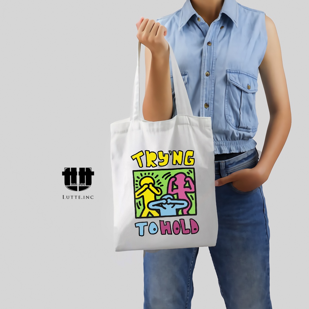 TERBARU Totebag Kanvas Premium Lutte.Inc Tas Tote Bag ( Drw Series )