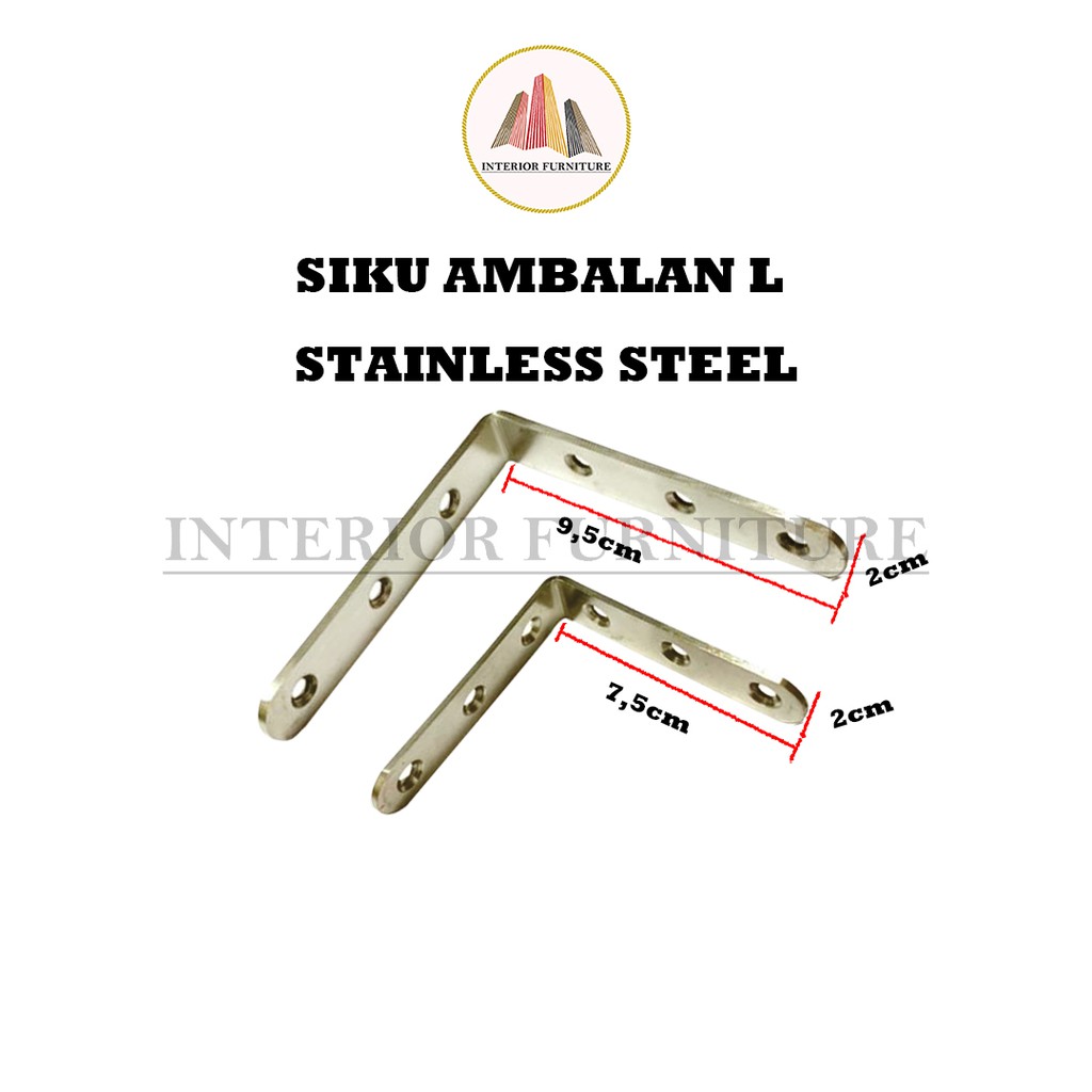 Siku Ambalan L 8 cm &amp; 10 cm / Siku L Lemari Rak Verseng...